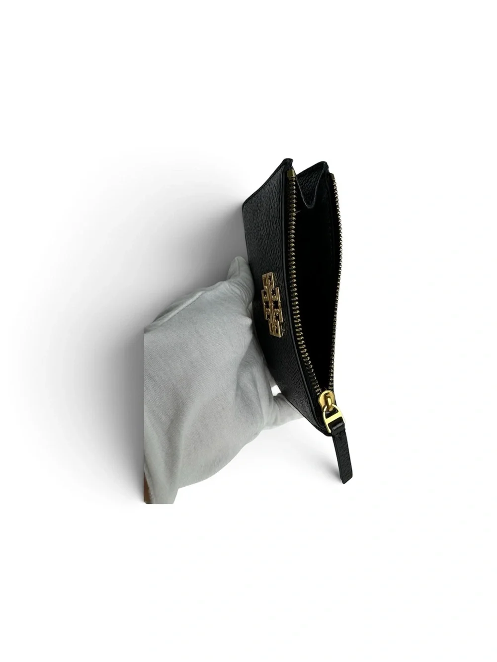 TORY BURCH | Britten Leather Zip Card Case - Picture 4 of 4